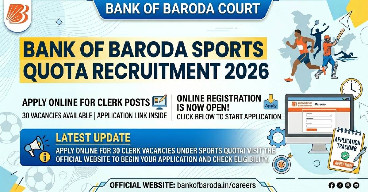 bank of baroda clerk sports quota 2026